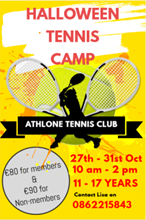 Halloween Tennis Junior Camp