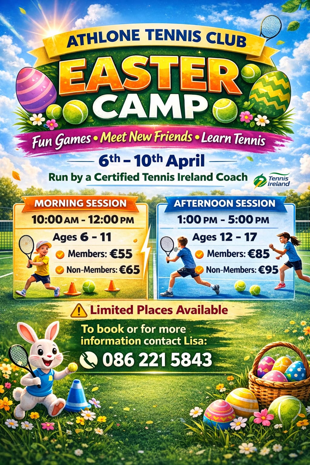 Easter Junior Tennis Camp at Athlone Tennis Club