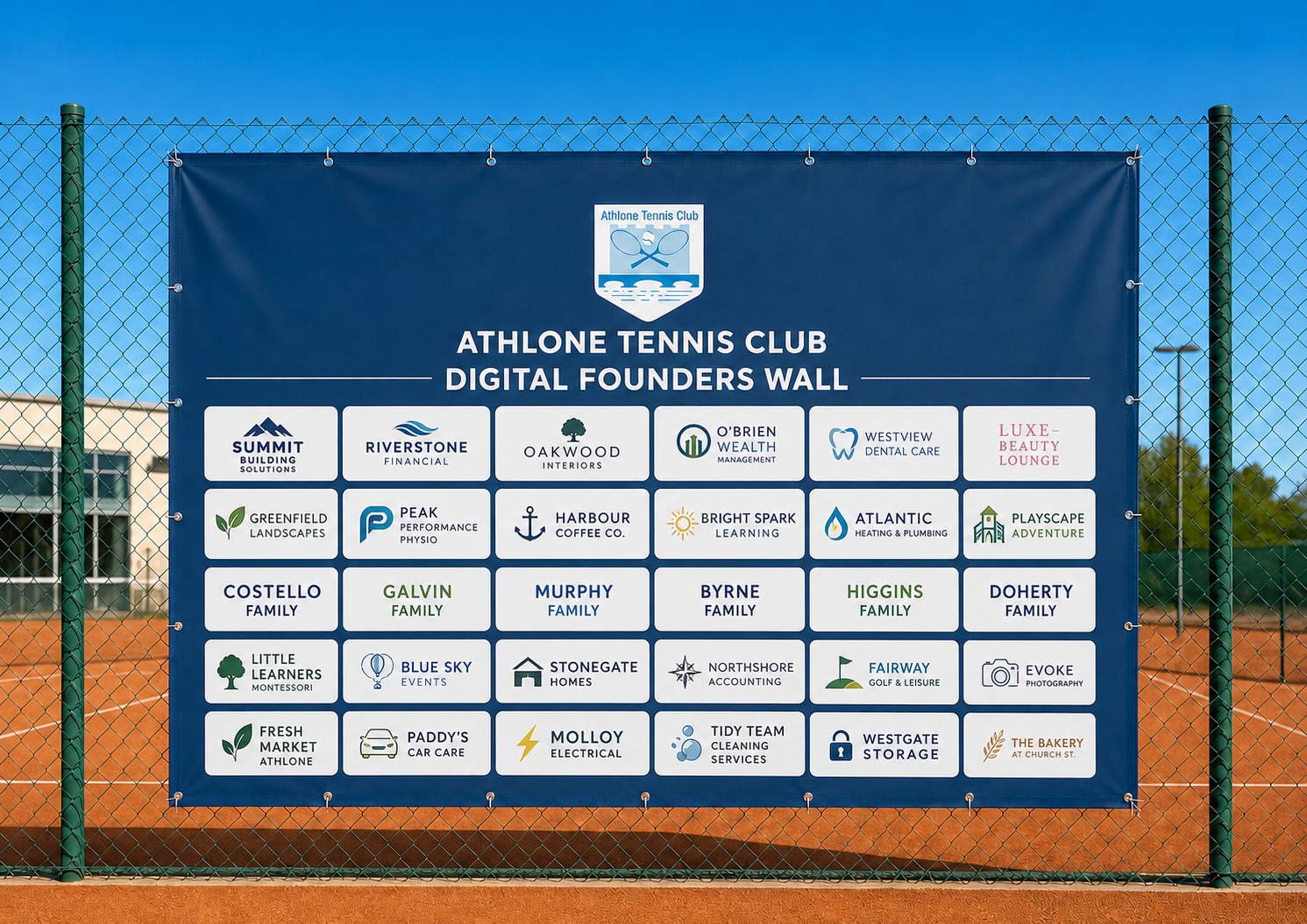 Athlone Tennis Club Digital Founders Wall