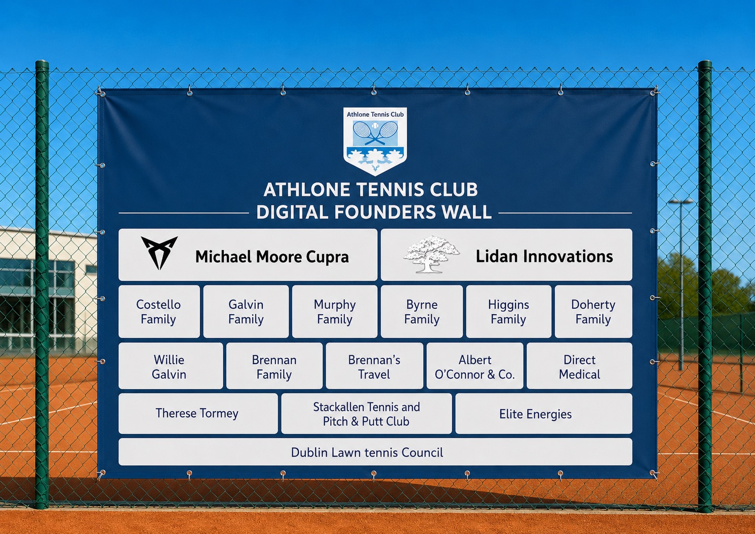Athlone Tennis Club Digital Founders Wall