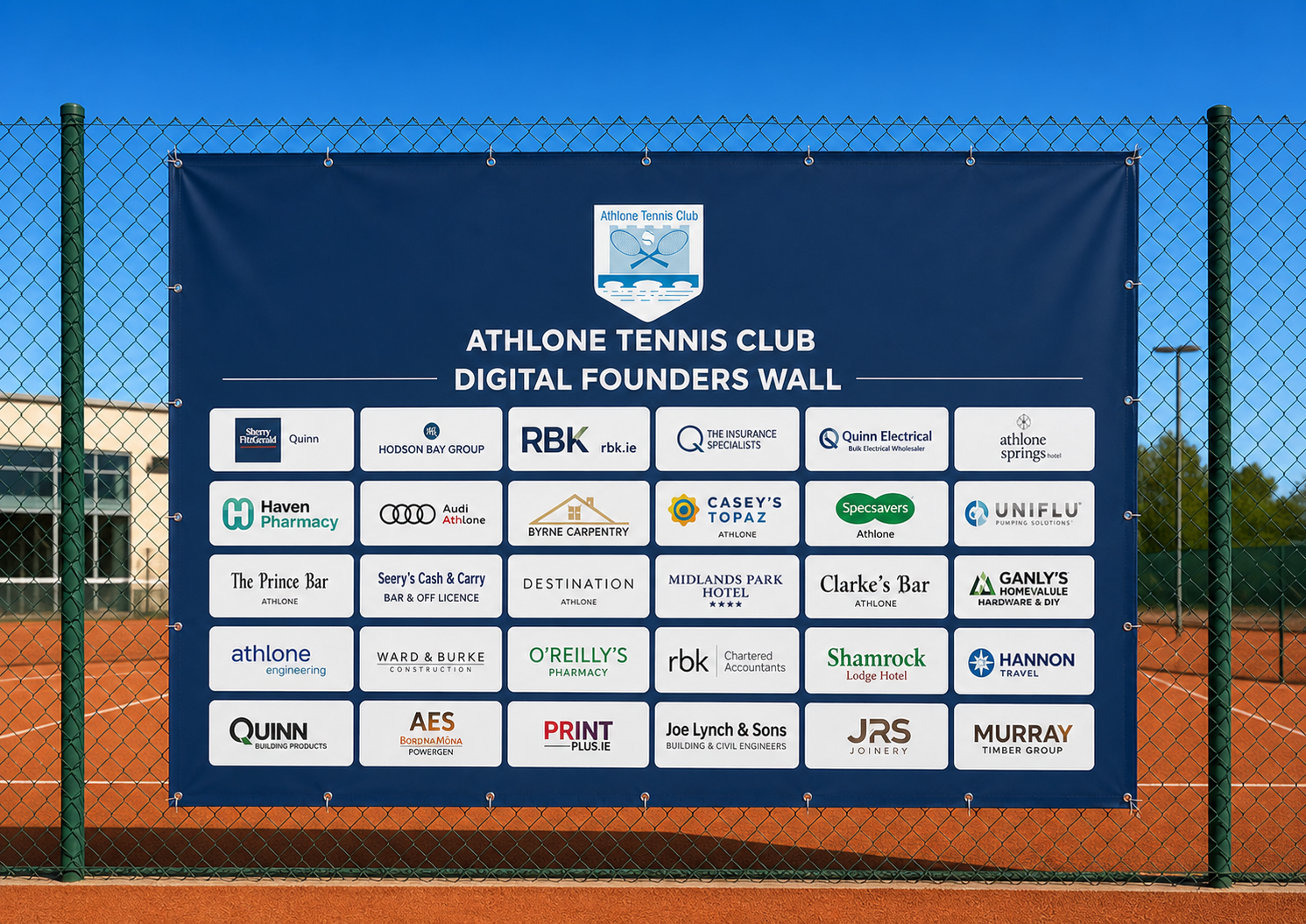 Athlone Tennis Club Digital Founders Wall